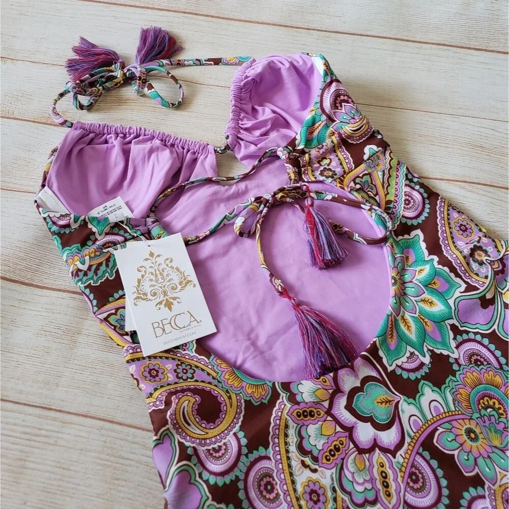 Becca Groovy Floral/Paisley One Piece Swimsuit